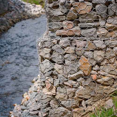 8x10cm hexagonal galvanized seawall protection used gabion wall/ gabion basket